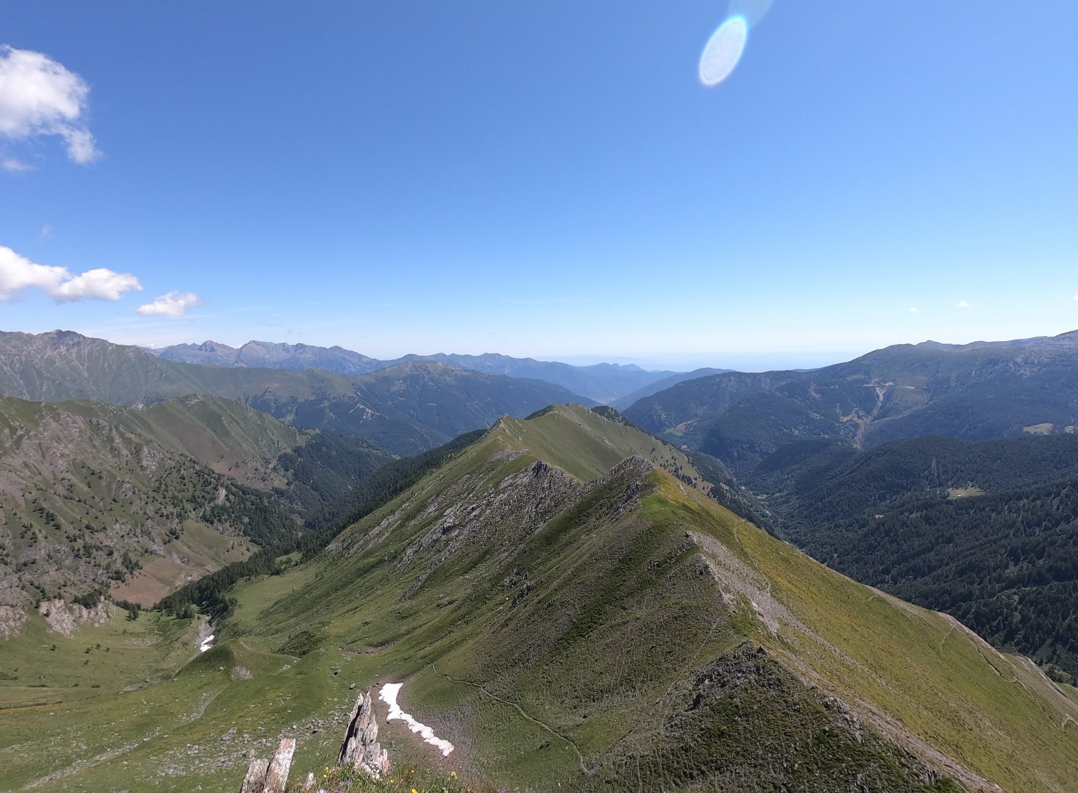 Panorama sulle creste delle Valli Chisone e Germanasca
